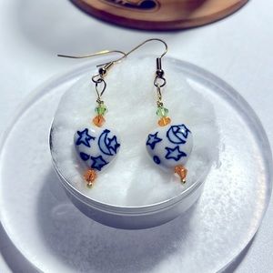 Heart ceramic earrings